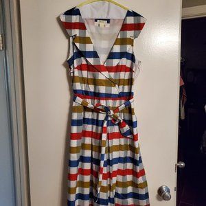 Anthropologie Maeve plaid check Cricket Club faux wrap Dress Sz 12